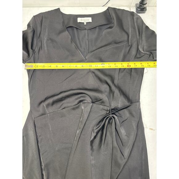 WAYF LONG SLEEVE WRAP DRESS with Mini tulip skirt. In black. Size S. NWOT - Picture 6 of 6